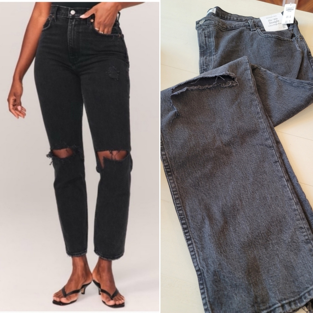 🆕️ Abercrombie & Fitch The 90s Straight Ultra High Rise Jeans - 36 Long